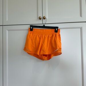 NEVER WORN Lululemon Athletica Orange Athletic Shorts